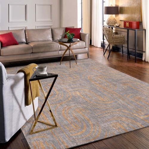 Area rug in living room | Custom Floors