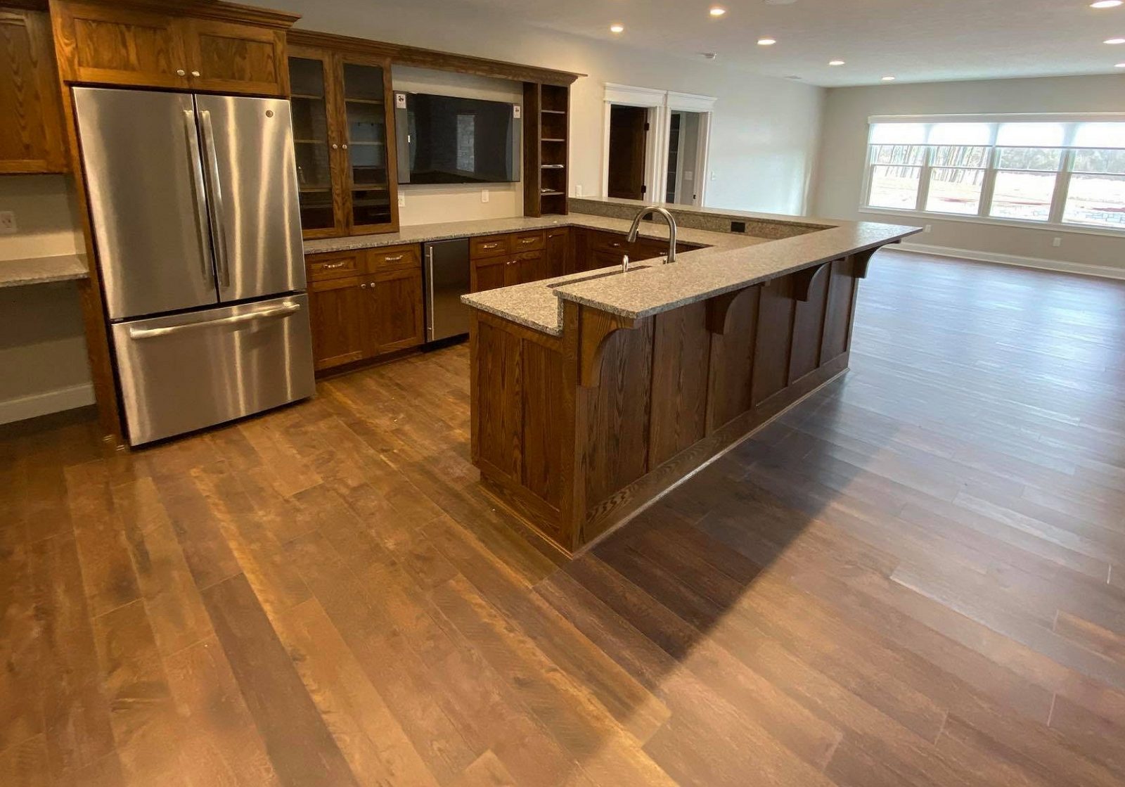Line House Basement Kitchen | Custom Floors