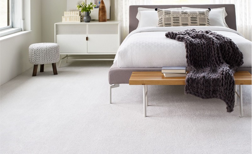 White carpet for bedroom | Custom Floors