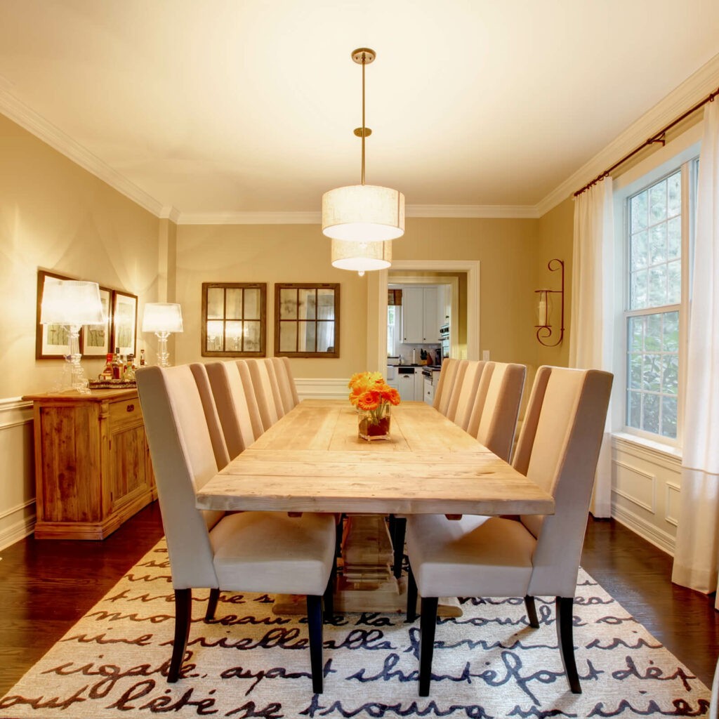 Dining room carpet flooring | Custom Floors