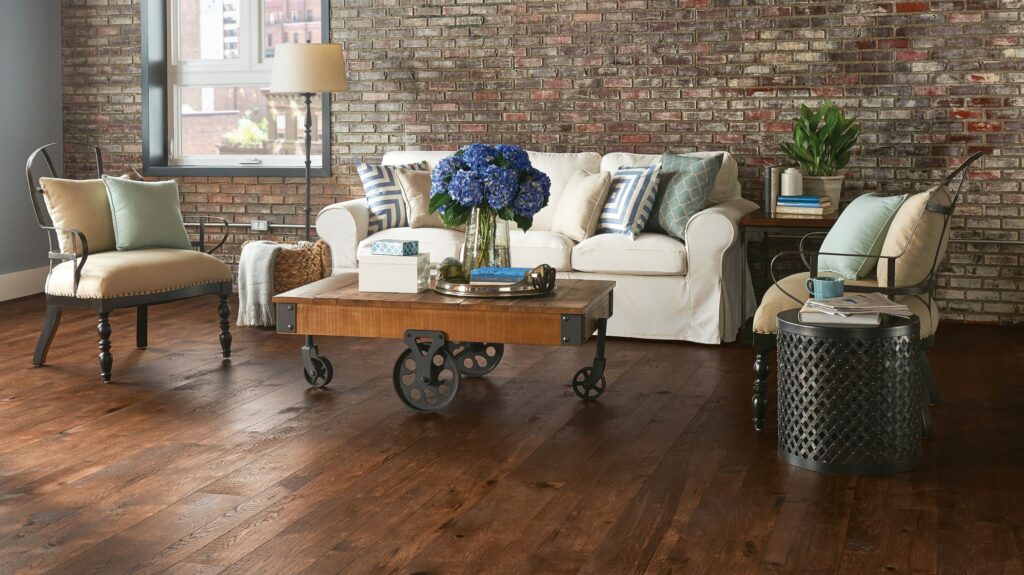 Living room hardwood flooring | Custom Floors